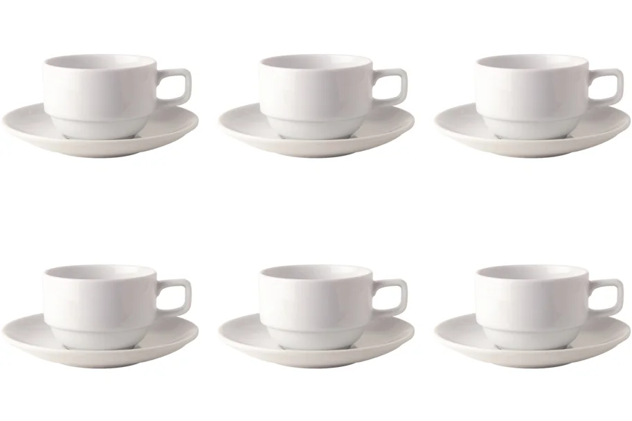 6er Set Uni 09 Kombi Untertasse 15cm Top CC