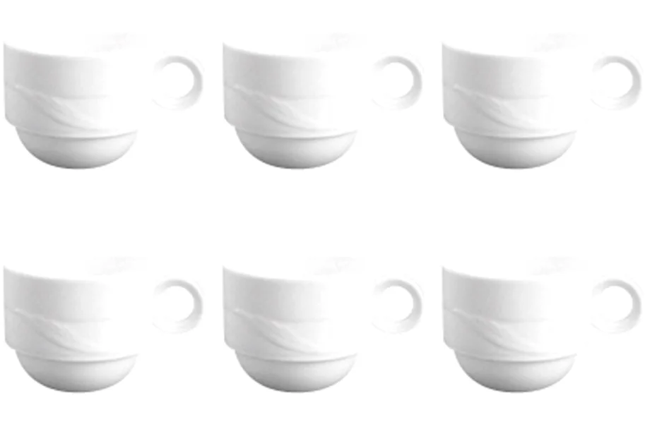 6er Set Maxa Dura 83 Kaffee Obertasse stapelbar 0.2lt Aligro