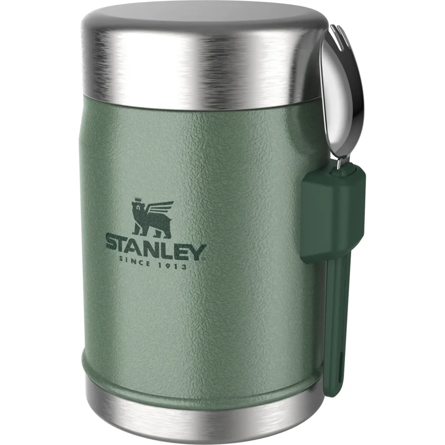 Legendary Food Jar + Spork 0.4l hammertone green