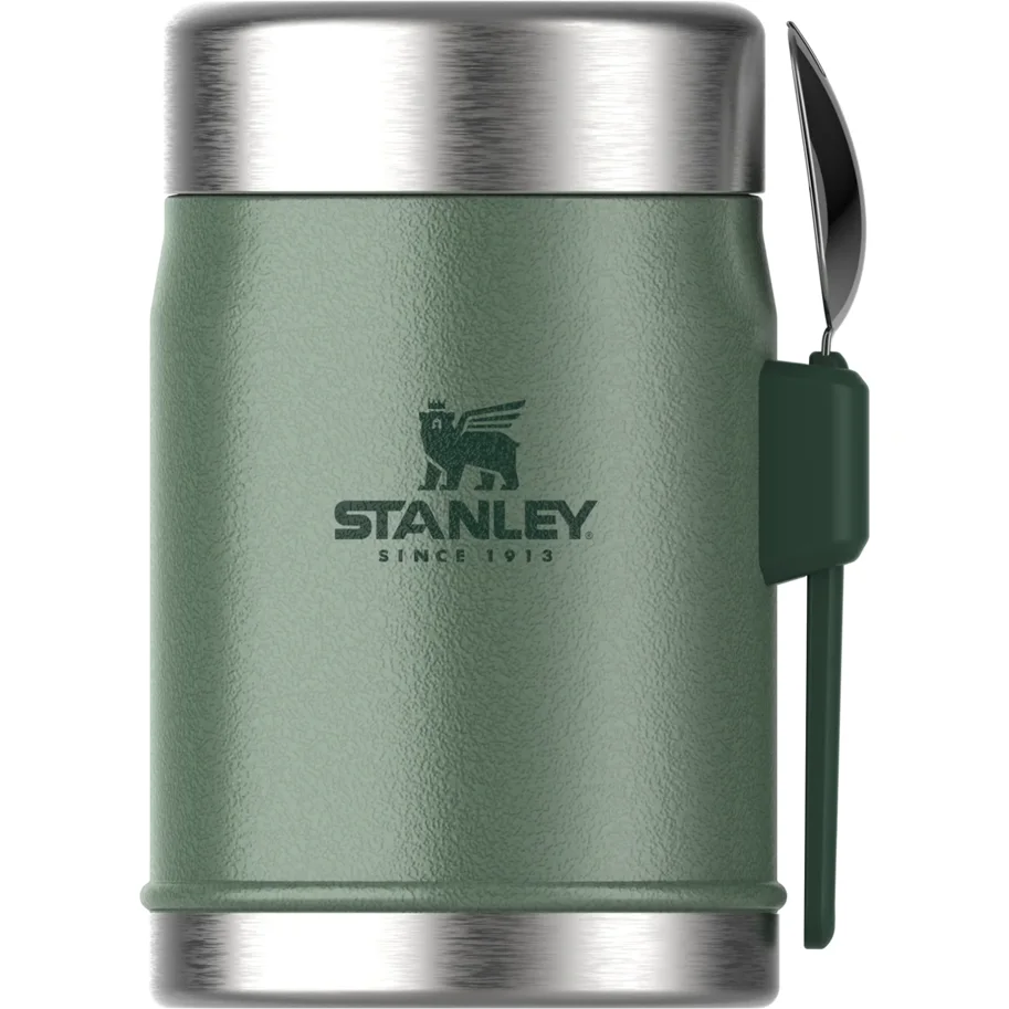 Legendary Food Jar + Spork 0.4l hammertone green