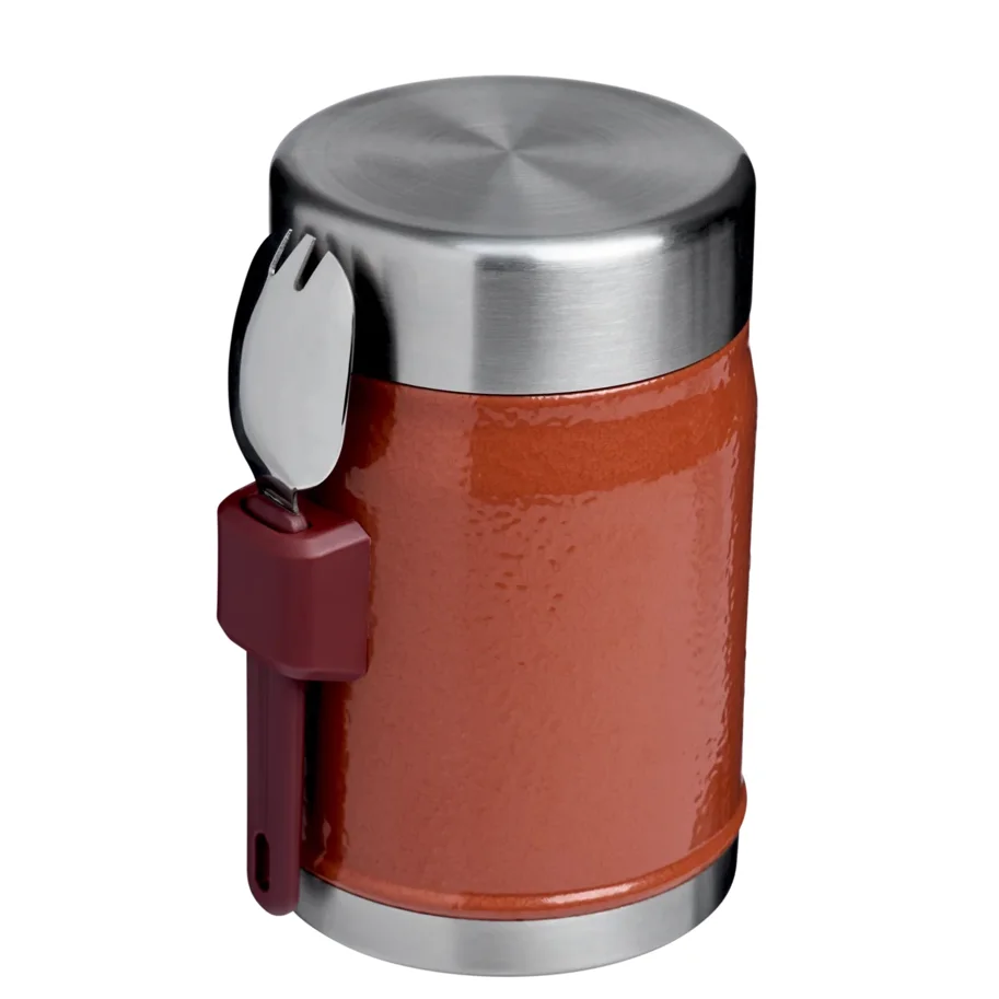 Legendary Food Jar + Spork 0.4l hammertone clay