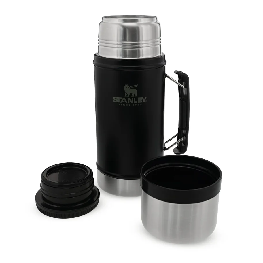 Legendary Food Jar 0.94l matte black pebble