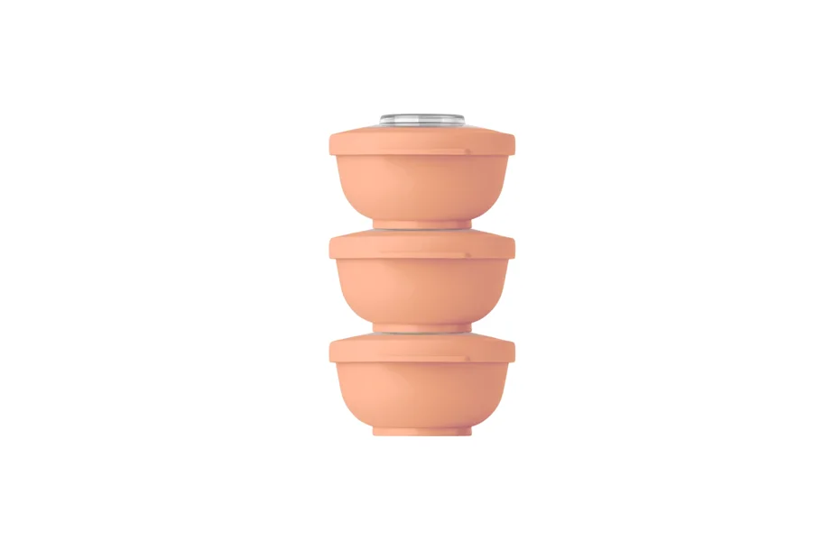 3er Set Tylla 200ml, 105x105x18cm peach