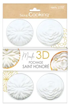 4er Set Silikon Backform für Saint-Honoré klein D7cm