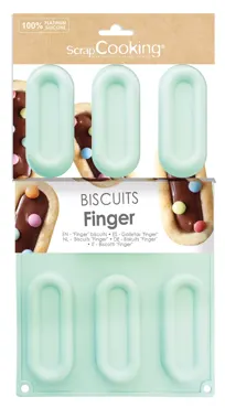 Silikon Backform für 6 Löffelbiskuits