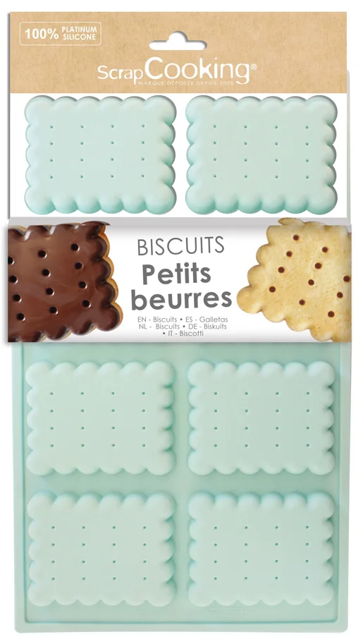 Silikon Backform für 8 Petit beurre Biskuits