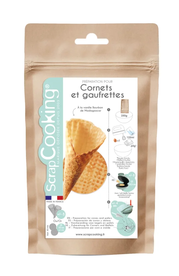Fertigmischung für Vanillewaffeln / Cornet 250g