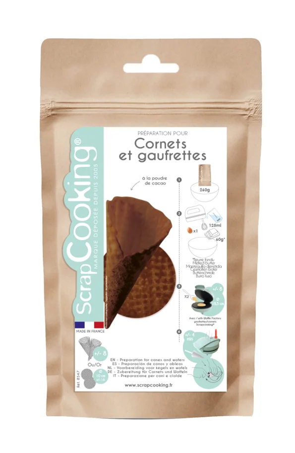 Fertigmischung für Schokoladenwaffeln / Cornet 260g