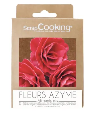 3er Set Rosen aus Esspapier rot