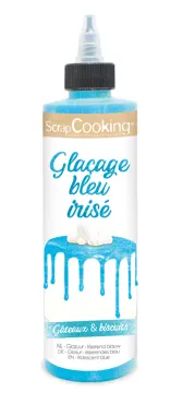 Kuchenglasur mit Schokoladengeschmack perlmutt blau 140g