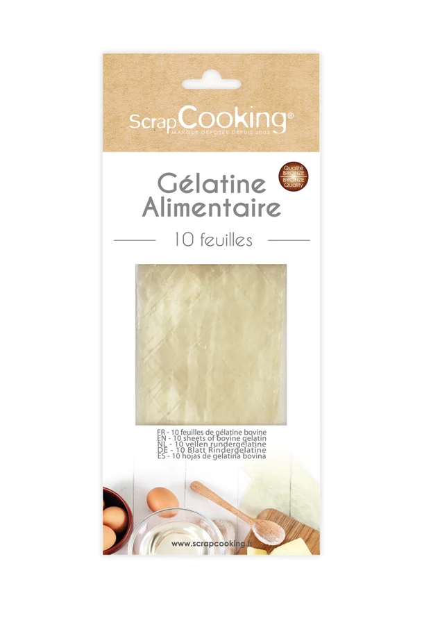 10er Set Blätter Rindergelatine