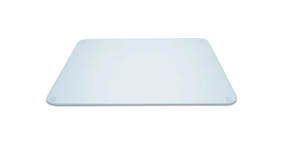 Glaskeramik Abdeckung 40x30cm Oberfläche geriffelt klar