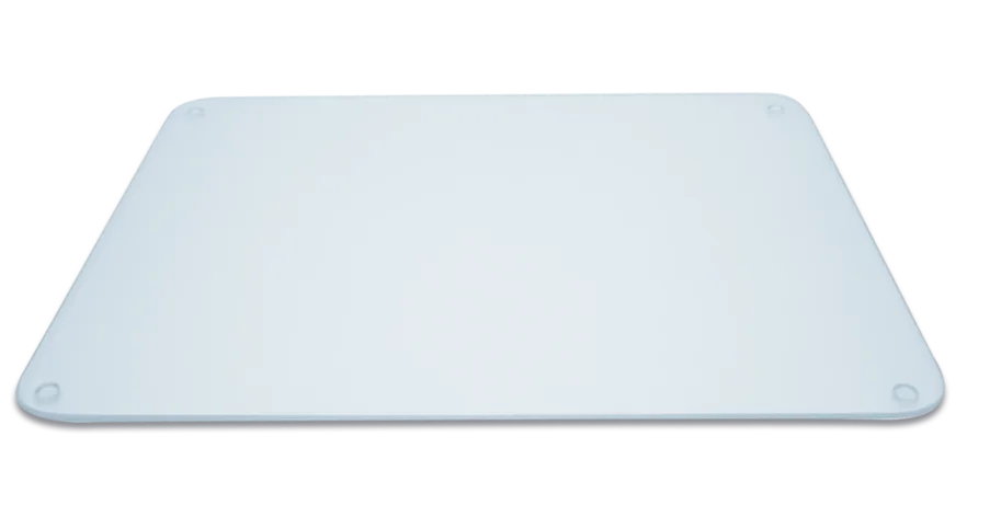 Glaskeramik Abdeckung 50x40cm Oberfläche geriffelt klar