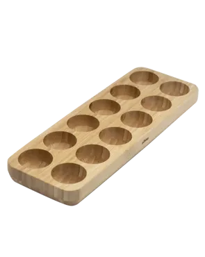 Eierbehälter für 12 Eier 30x10.5x2.5cm Bambus