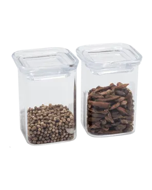 2er Set Vorratsglas mit Glasdeckel 0.24l D6cm H9cm