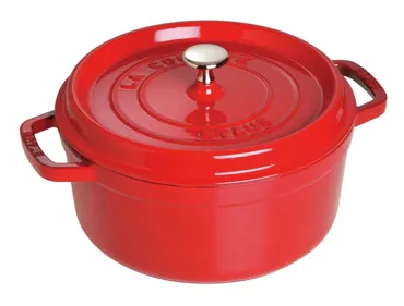 Cocotte 18cm, rund, Kirsch-Rot, Gusseisen 1.7l
