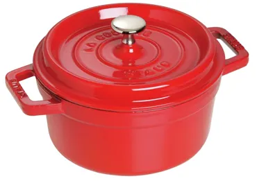 Cocotte 20cm, rund, Kirsch-Rot, Gusseisen 2.2l