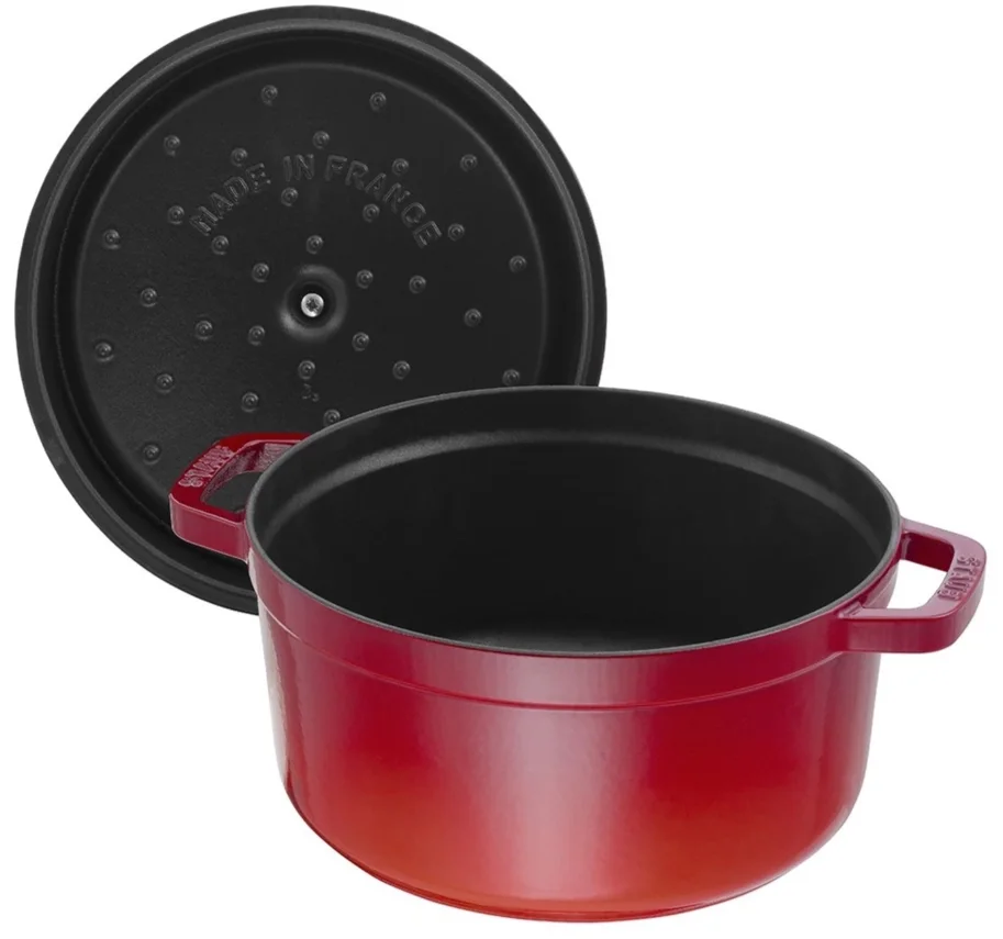 Cocotte 22cm, rund, Kirsch-Rot, Gusseisen 2.6l