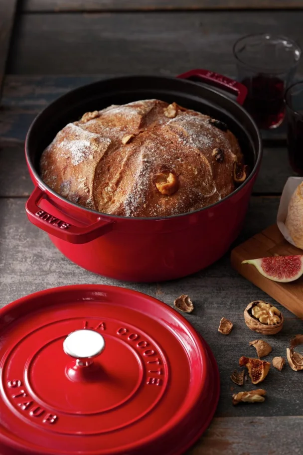 Cocotte 24cm, rund, Kirsch-Rot, Gusseisen 3.7l