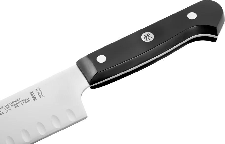 Gourmet Santokumesser m. Kullen, 180 mm