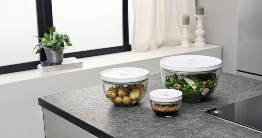 6tlg. Fresh & Save Bowls Vakuumschüssel Set, Glas