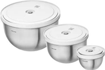 6tlg. Fresh & Save Bowls Vakuumschüssel Set, Edelstahl