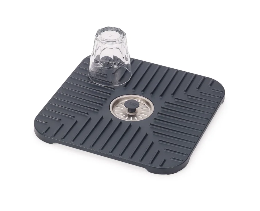SinkShield Abtropfmatte mit Abfluss S 30x30cm ABS