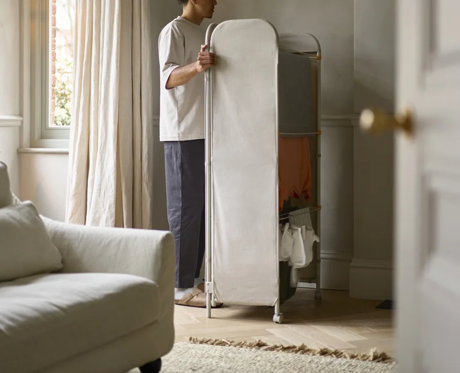 Eclipse Wäscheständer faltbar H150cm B29cm ecru