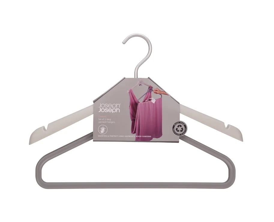 2er Set Orderly Kleiderbügel für Kleider H31cm L43cm PP ecru