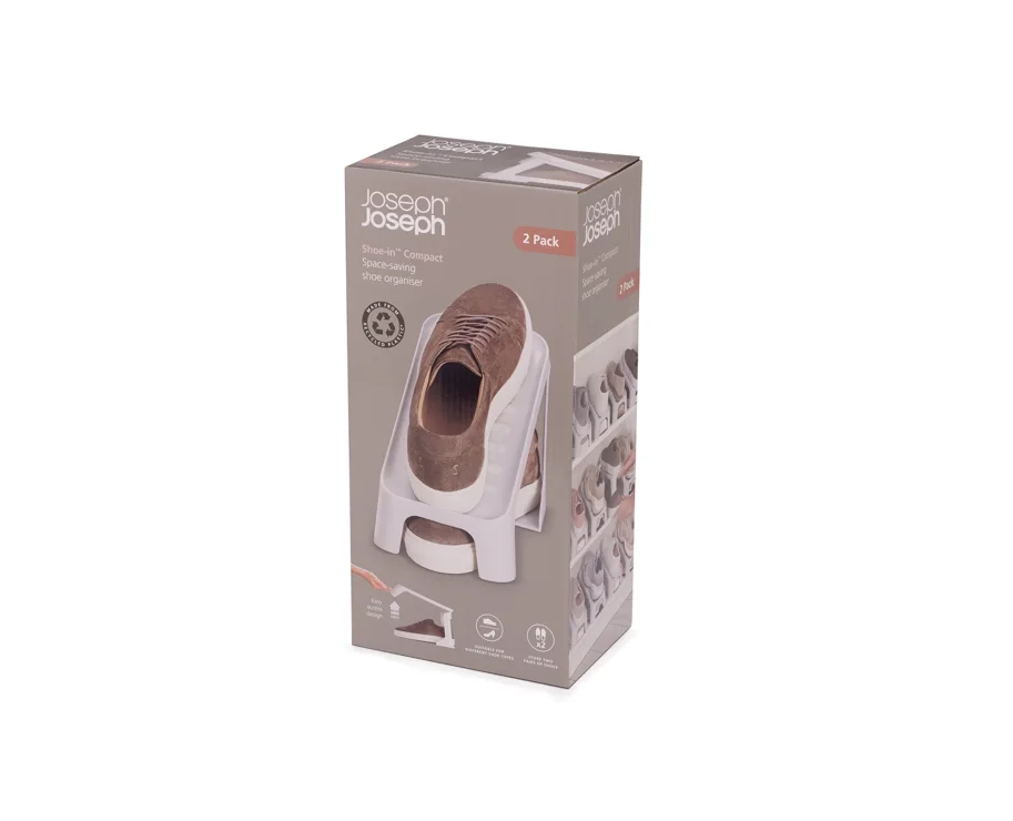 2er Set Set Shoe-in Schuhcaddy H19cm L26cm PP ecru