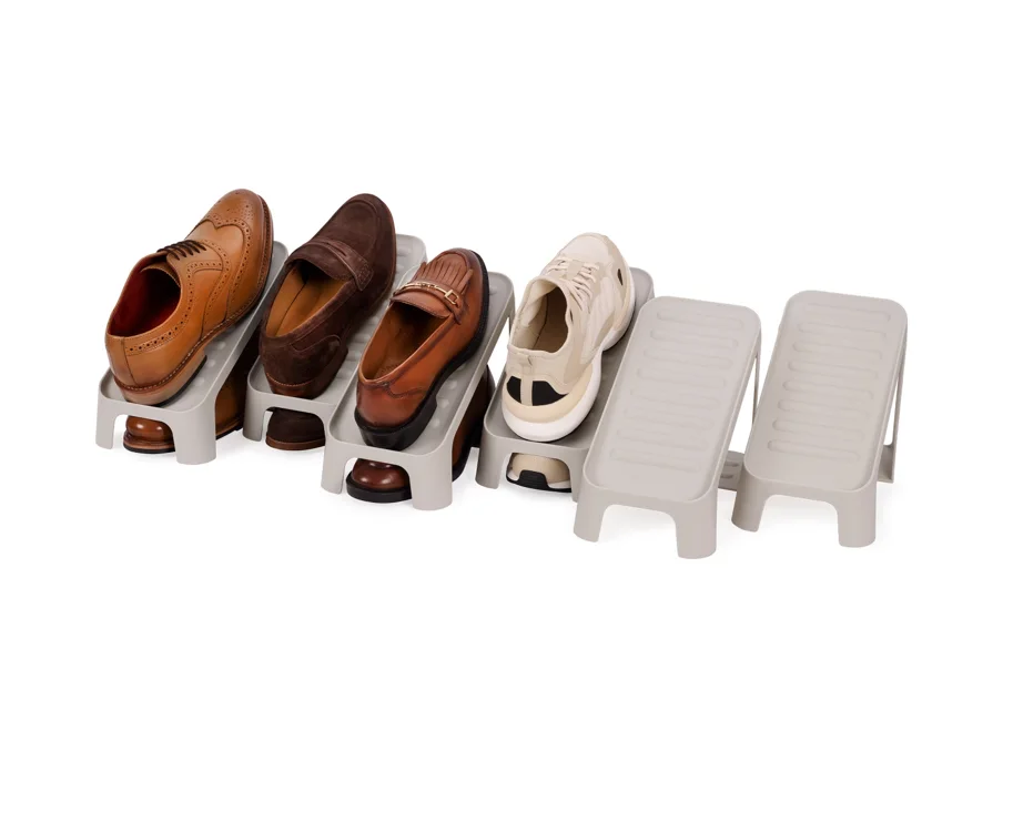 6er Set Set Shoe in Schuhcaddy H19cm L26cm PP ecru