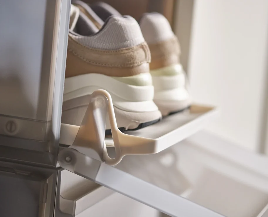 2er Set ShoeCase Schuhschrank PP 22x28x36cm grau