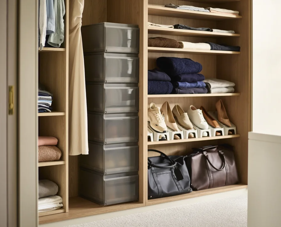 6er Set ShoeCase Schuhschrank PP 22x28x36cm grau