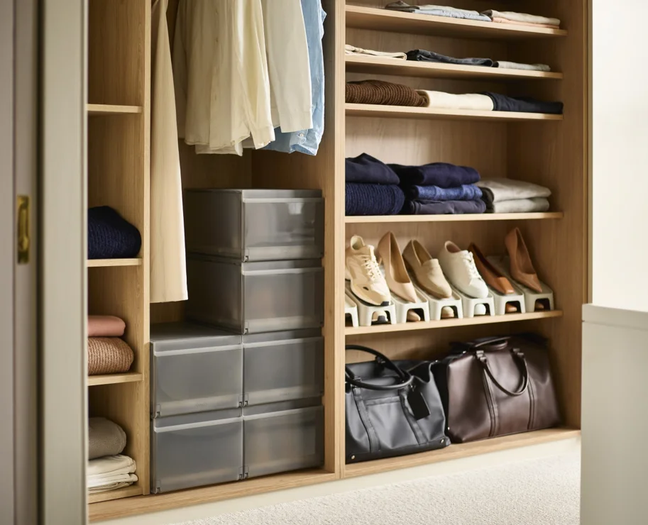 6er Set ShoeCase Schuhschrank PP 22x28x36cm grau