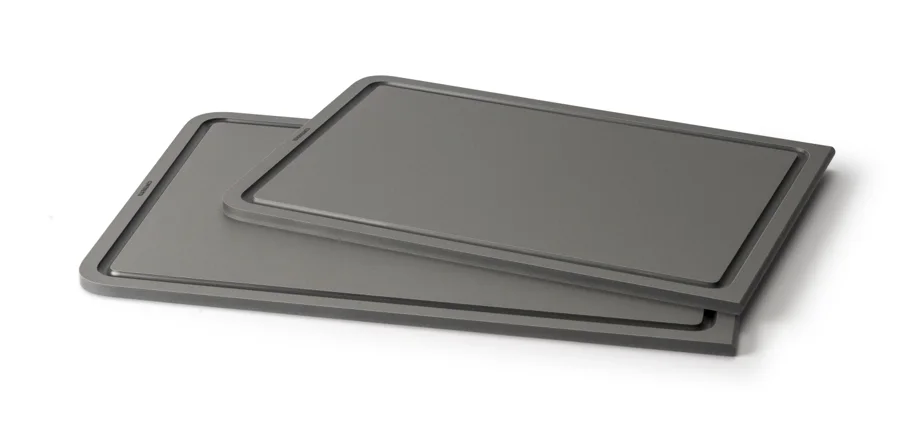 Duracore Tranchierbrett m. Saftrille, grau 44x29.8x0.9 cm