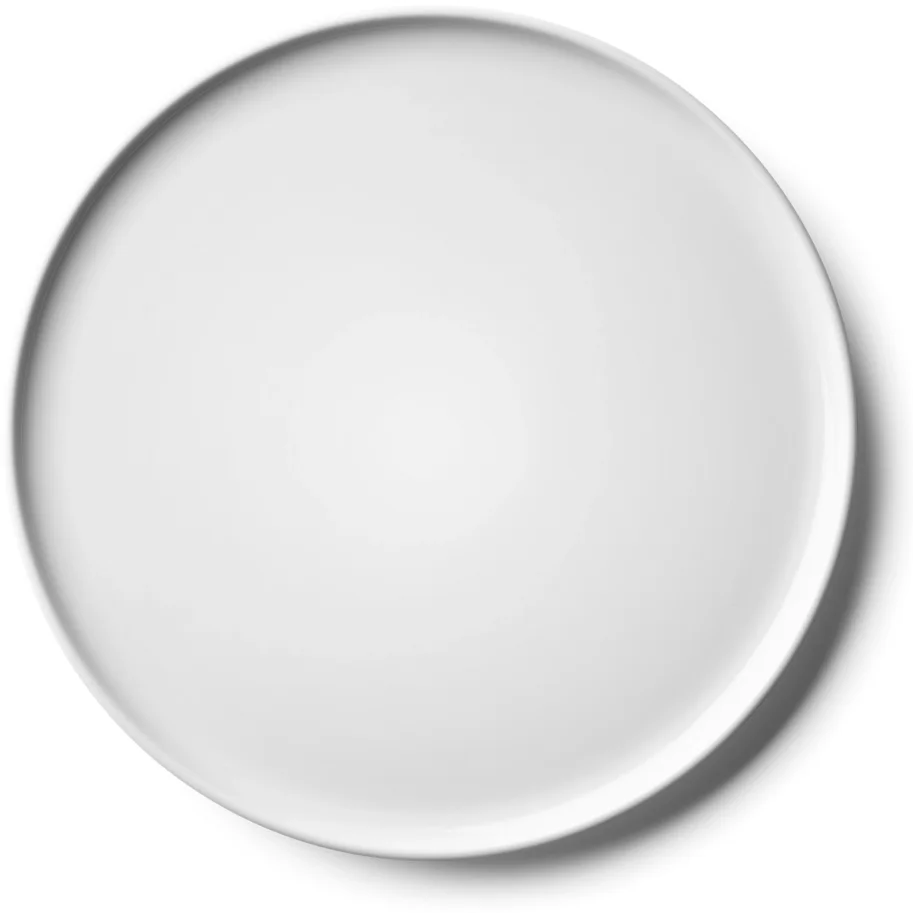 2er Set Collective Teller flach D24cm weiss