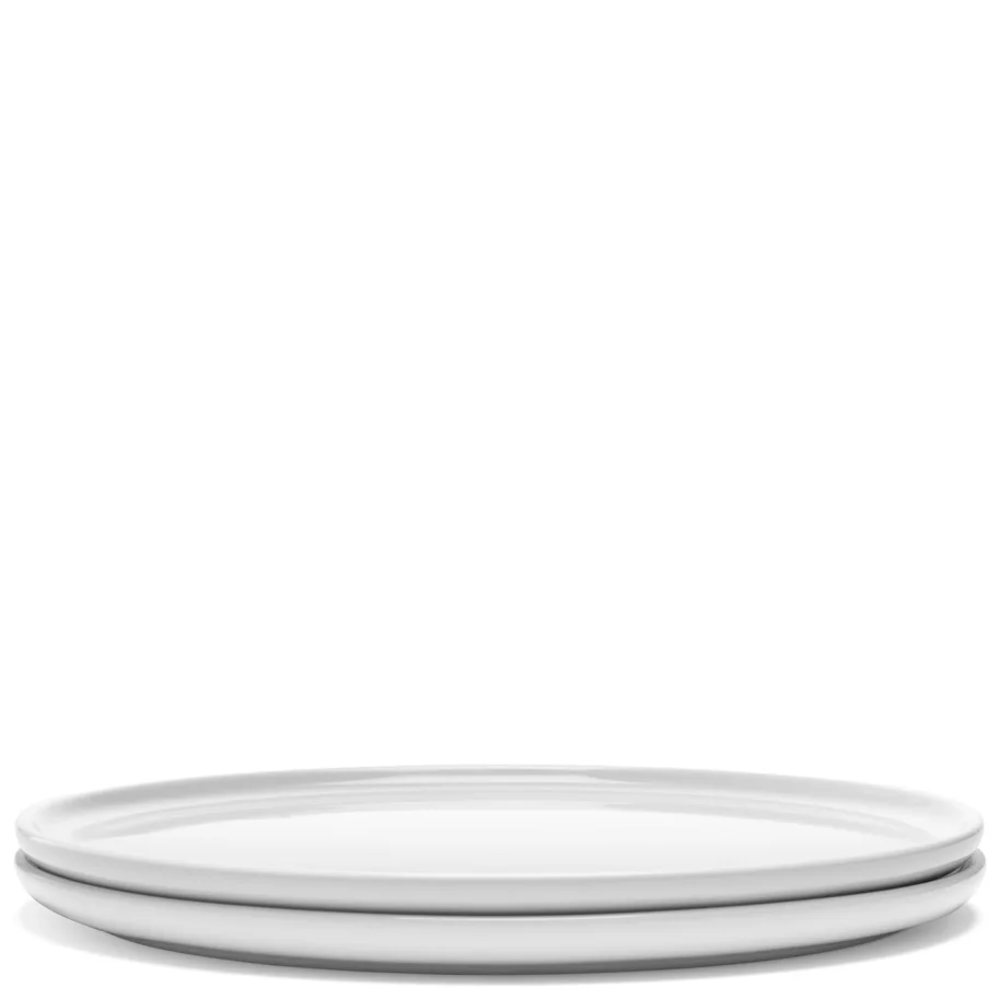 2er Set Collective Teller flach D24cm weiss