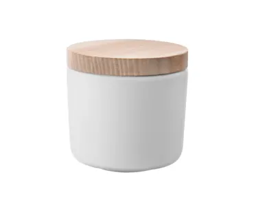 Collective Dose H8.5cm mit Deckel Esche weiss