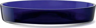 Collective Schale D35cm H6cm Glas cobalt