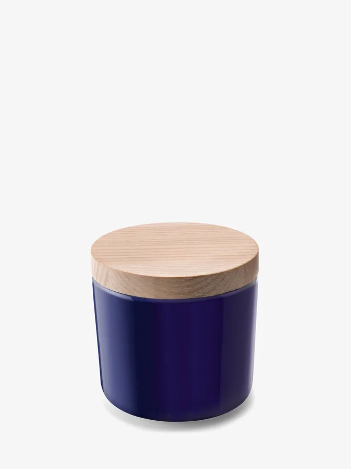 Collective Dose H8.5cm mit Deckel Esche cobalt