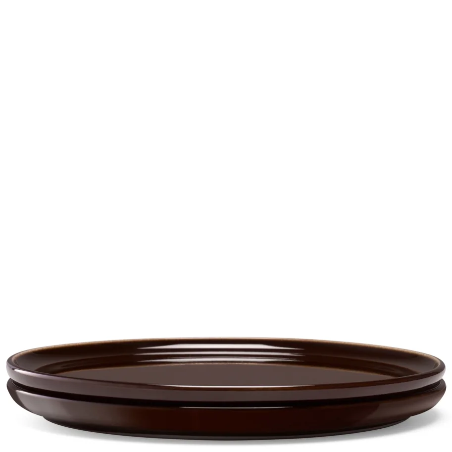 2er Set Collective Teller flach D17cm mocha