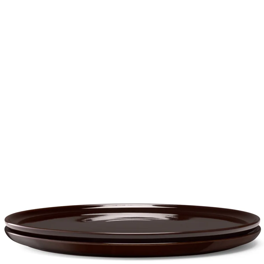 2er Set Collective Teller flach D26cm mocha