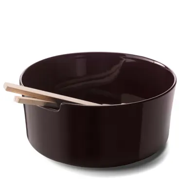 Collective Salatschale D26cm mit Besteck Esche mocha