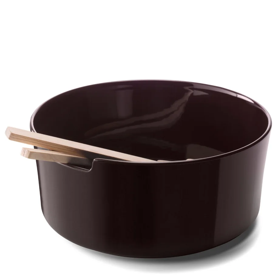 Collective Salatschale D26cm mit Besteck Esche mocha