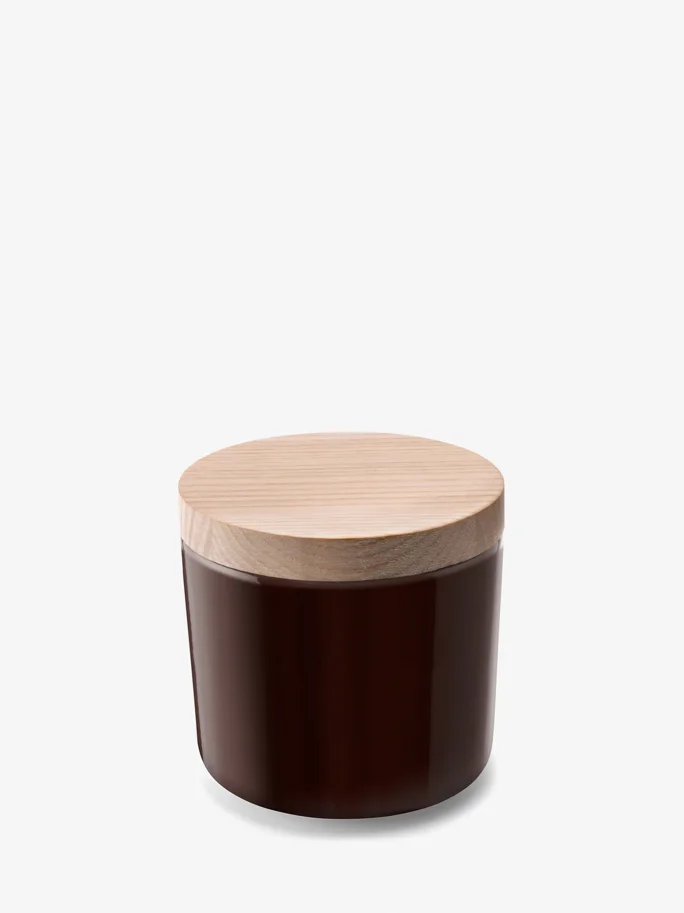 Collective Dose H8.5cm mit Deckel Esche mocha