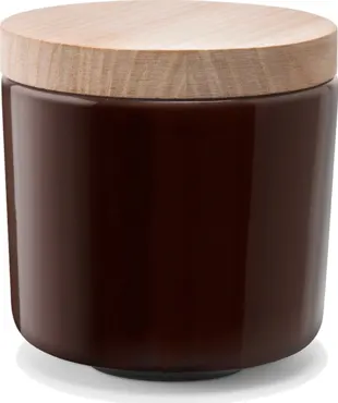 Collective Dose H8.5cm mit Deckel Esche mocha