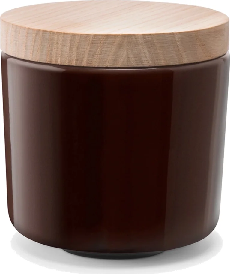 Collective Dose H8.5cm mit Deckel Esche mocha