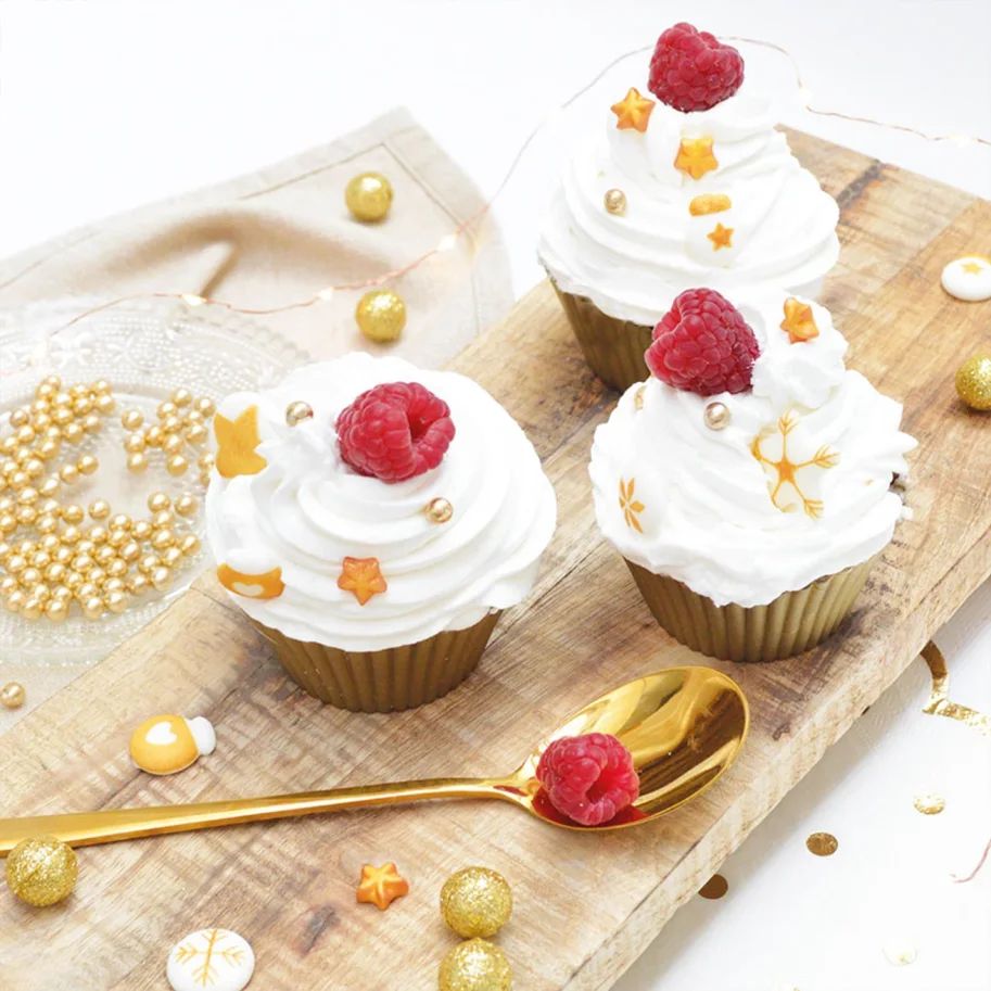 3er Set Spritztüllen Edelstahl für Cupcakes