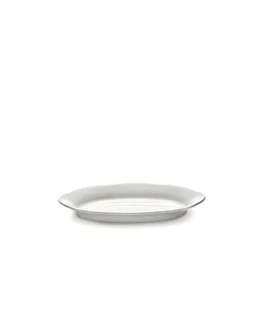 Silhouette Teller tief oval 18.5x10x2.2cm weiss Porzellan