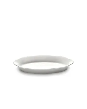 Silhouette Teller tief oval 24.5x15x3.2cm weiss Porzellan
